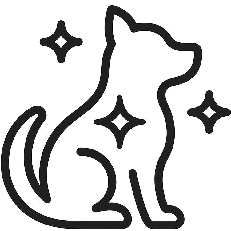 a vector icon for "Promotes healthy, shiny coat"