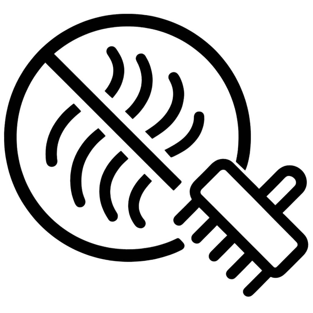 a vector icon for "Reduces shedding and mess"